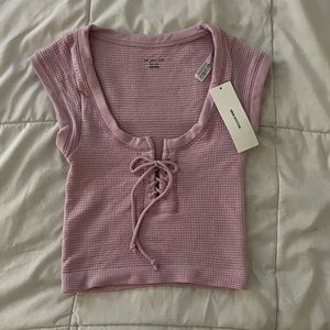 Urban Outfitters Out from Under Pink Cropped Tee